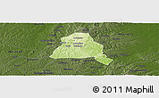 Physical Panoramic Map of Techiman, darken