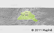 Physical Panoramic Map of Techiman, desaturated