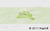 Physical Panoramic Map of Techiman, lighten