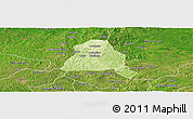 Physical Panoramic Map of Techiman, satellite outside