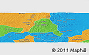 Political Panoramic Map of Techiman