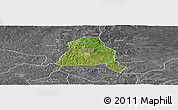 Satellite Panoramic Map of Techiman, desaturated
