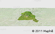 Satellite Panoramic Map of Techiman, lighten