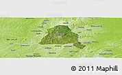 Satellite Panoramic Map of Techiman, physical outside