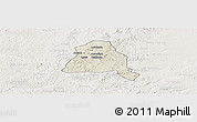 Shaded Relief Panoramic Map of Techiman, lighten