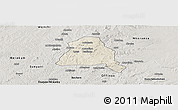 Shaded Relief Panoramic Map of Techiman, semi-desaturated