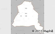 Gray Simple Map of Techiman, cropped outside