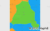 Political Simple Map of Techiman
