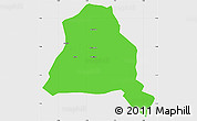 Political Simple Map of Techiman, single color outside