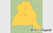 Savanna Style Simple Map of Techiman, cropped outside