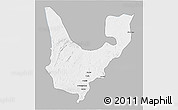 Gray 3D Map of Wenchi, single color outside