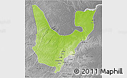 Physical 3D Map of Wenchi, desaturated