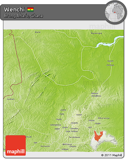 Physical 3D Map of Wenchi