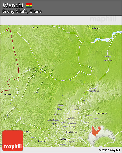 Physical 3D Map of Wenchi