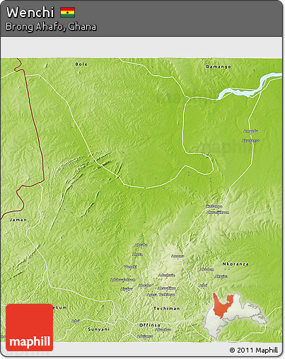 Physical 3D Map of Wenchi