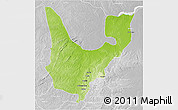 Physical 3D Map of Wenchi, lighten, desaturated