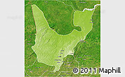 Physical 3D Map of Wenchi, satellite outside
