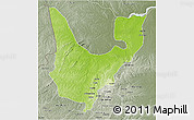 Physical 3D Map of Wenchi, semi-desaturated