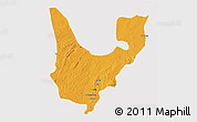 Political 3D Map of Wenchi, cropped outside