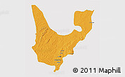 Political 3D Map of Wenchi, single color outside