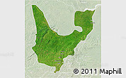 Satellite 3D Map of Wenchi, lighten