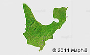 Satellite 3D Map of Wenchi, single color outside