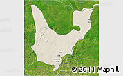 Shaded Relief 3D Map of Wenchi, satellite outside