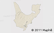 Shaded Relief 3D Map of Wenchi, single color outside