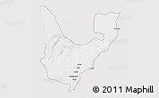 Silver Style 3D Map of Wenchi, single color outside