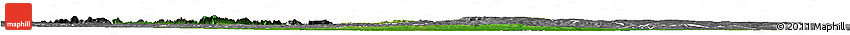 Satellite Horizon Map of Wenchi, desaturated
