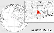 Blank Location Map of Wenchi