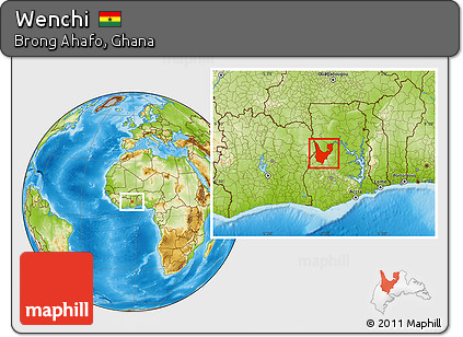 Physical Location Map of Wenchi