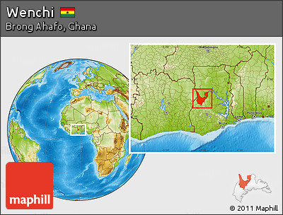 Physical Location Map of Wenchi