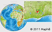 Physical Location Map of Wenchi
