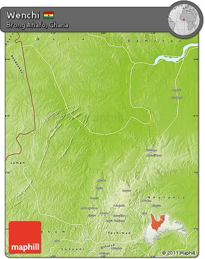 Physical Map of Wenchi