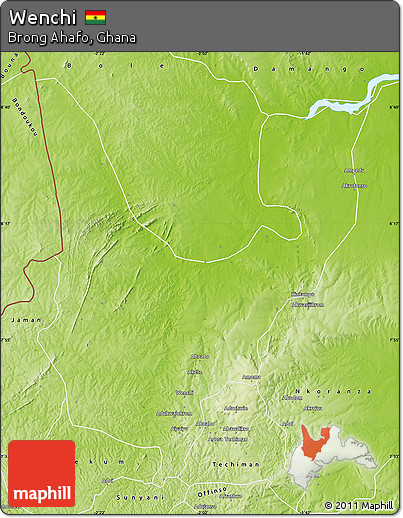 Physical Map of Wenchi