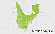 Physical Map of Wenchi, single color outside