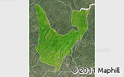 Satellite Map of Wenchi, semi-desaturated