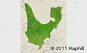 Satellite Map of Wenchi, shaded relief outside