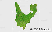Satellite Map of Wenchi, single color outside