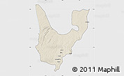 Shaded Relief Map of Wenchi, single color outside