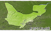 Physical Panoramic Map of Wenchi, darken