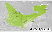 Physical Panoramic Map of Wenchi, lighten, desaturated
