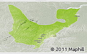 Physical Panoramic Map of Wenchi, lighten, semi-desaturated
