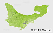 Physical Panoramic Map of Wenchi, single color outside