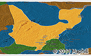 Political Panoramic Map of Wenchi, darken