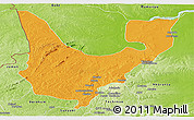 Political Panoramic Map of Wenchi, physical outside