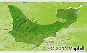 Satellite Panoramic Map of Wenchi, physical outside