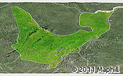 Satellite Panoramic Map of Wenchi, semi-desaturated