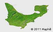 Satellite Panoramic Map of Wenchi, single color outside